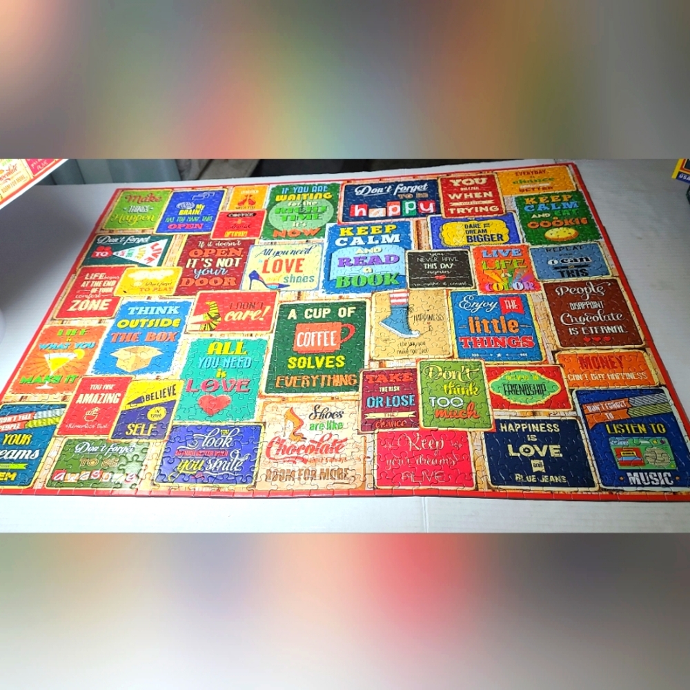 White Mountain Words of Wisdom 1000pc Puzzle #1607 Complete - Picture 5 of 5